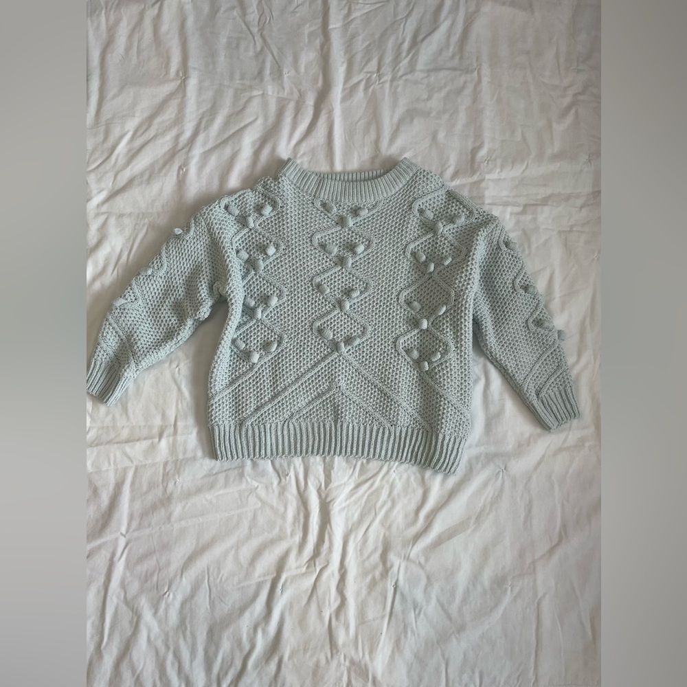 Zara kids light blue knit sweater